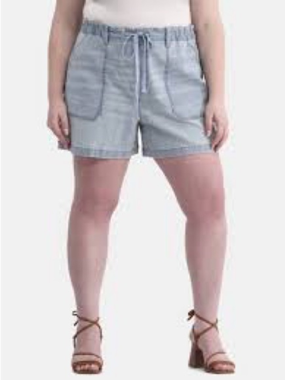 Terra & Sky Women's Plus Size Pull On Denim Shorts size 2X 20-22